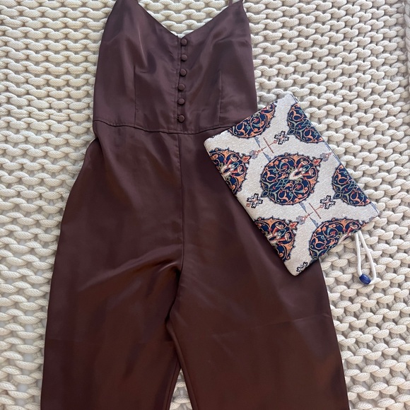 *NWT* Abercrombie & Fitch Satin Jumpsuit Romper - Picture 3 of 5
